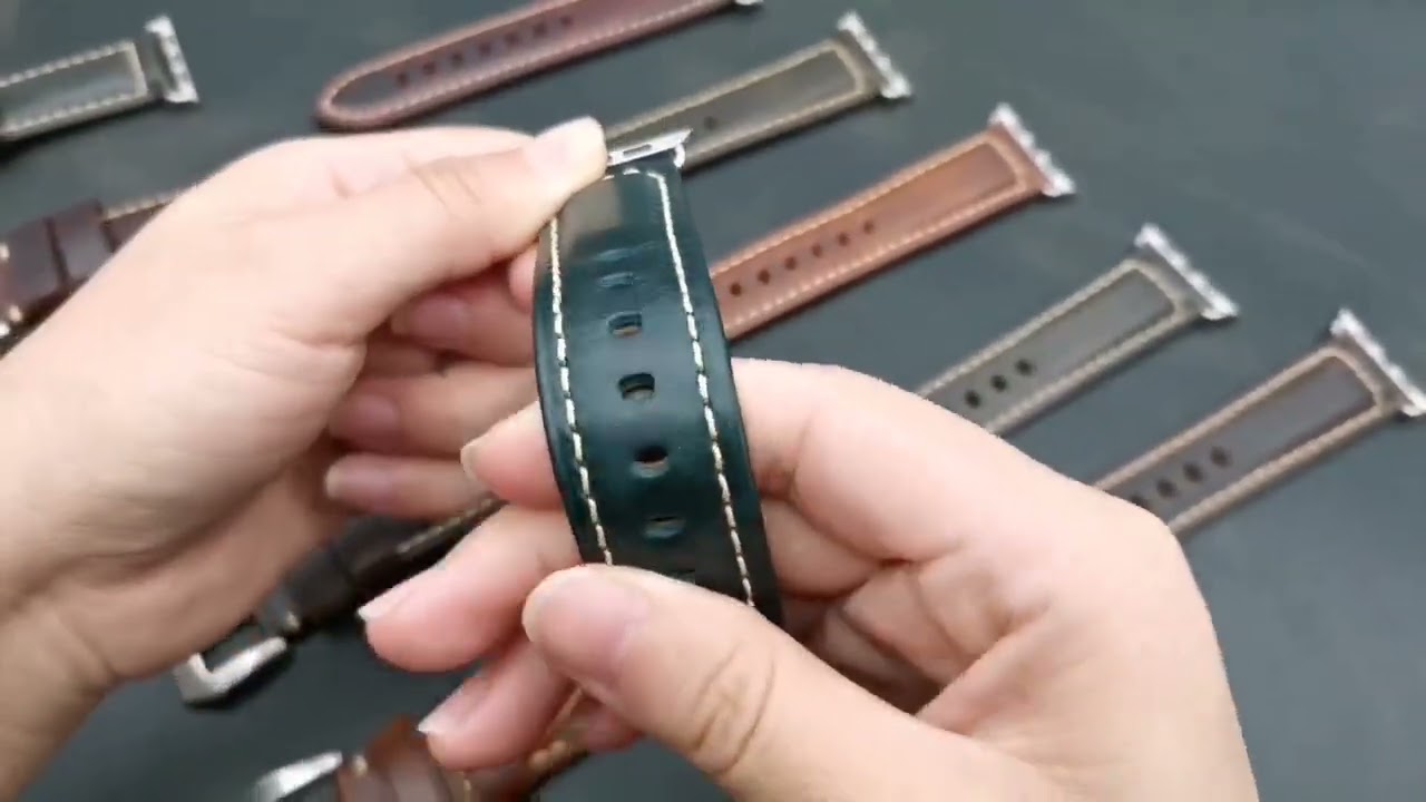 Leather for Apple Watch Slim Bands 38mm 40mm 42mm 44mm for iWatch SE Womens Strap Classic Wristband