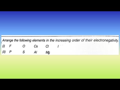 वीडियो: तत्वों को बढ़ने के क्रम में कब व्यवस्थित किया जाता है?