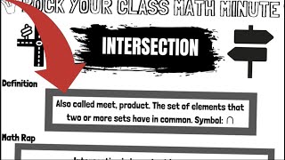 INTERSECTION - Rock Your Class Math Minute Video #rockyourclass #etienne #educorock