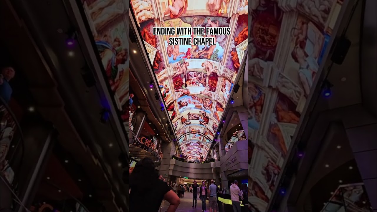 This Cruise Ship Has The Most Amazing Art Show!! On the Ceiling!