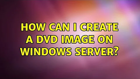 How can I create a DVD image on Windows Server?