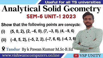 Analytical Solid Geometry |Show that the points are concyclic #Shortfeeds #shortvideo #shortsyoutube
