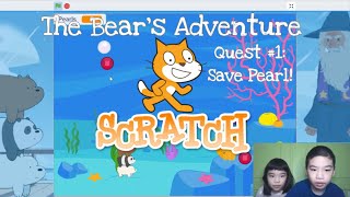 Secrets of Coding in SCRATCH: *STORY MODE GAME* The Bear's Adventure Quest #1: Save Pearl! Tutorial