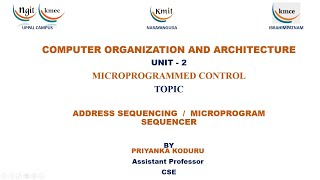 ADDRESS SEQUENCING  /  MICROPROGRAM SEQUENCER