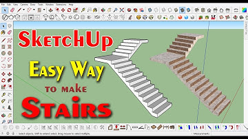 How to make easy L type open Stairs in SketchUp.