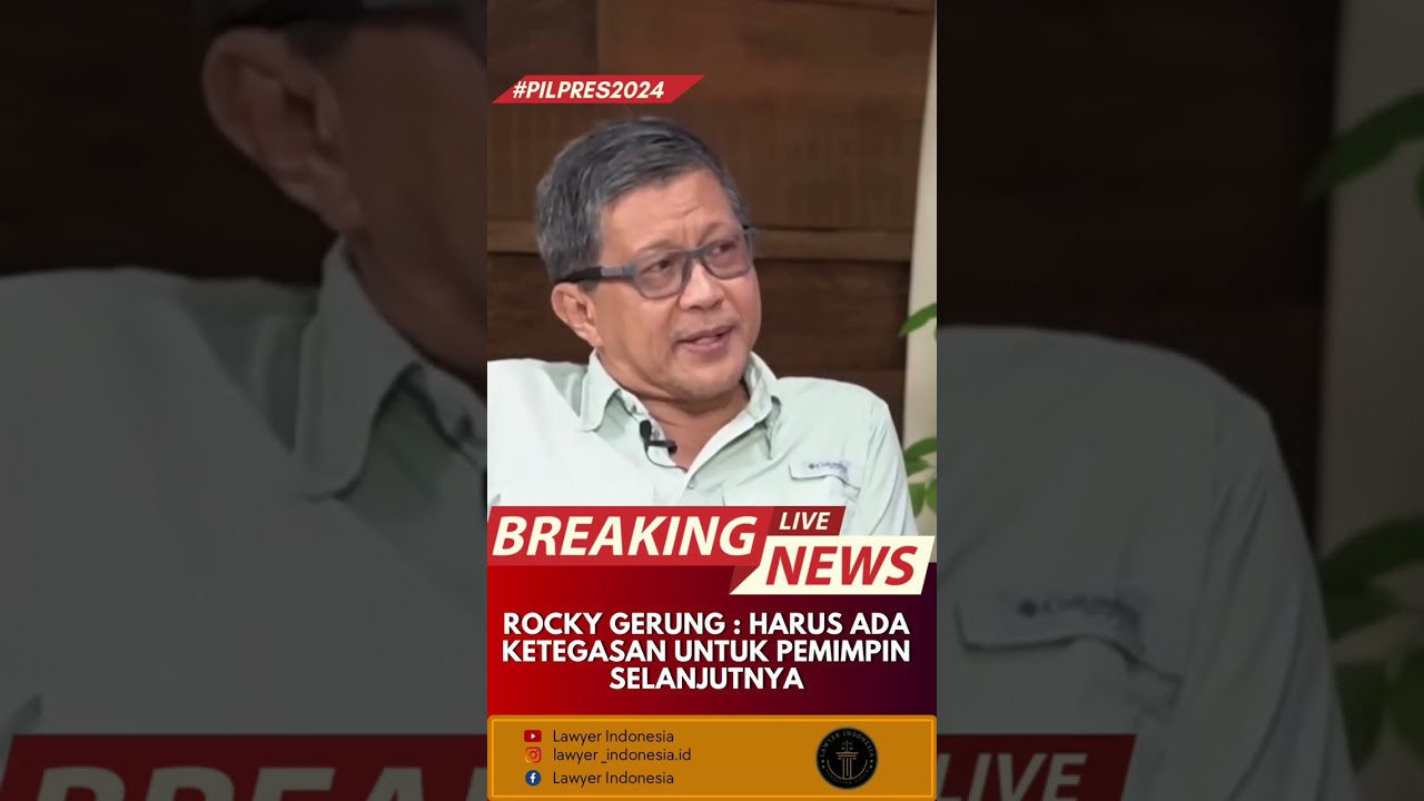 ROCKY GERUNG : Harus ada ketegasan untuk pemimpin selanjutnya