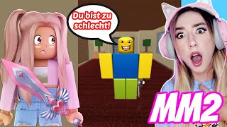 SPIELE niemals MM2 in roblox als NOOB gamer GIRL gegen PRO (einfach zum LACHEN UFF challenge)