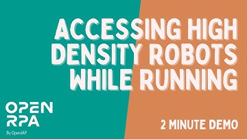 Accessing High Density robots while running