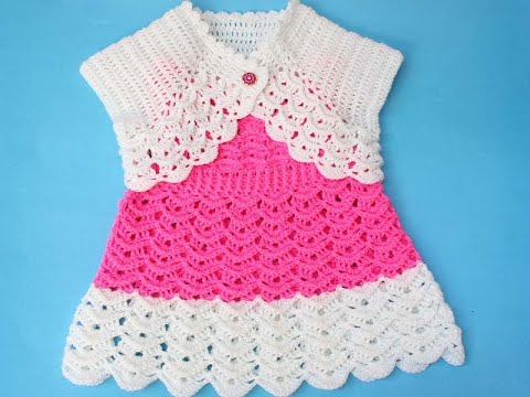 Crochet Baby Jacket/Bolero Jacket & baby dress Lacy Baby Bolero Jacket ...