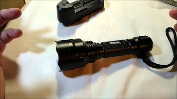 BYB 1000 Lumens C8 CREE T6 LED Handheld Flashlight Unboxing