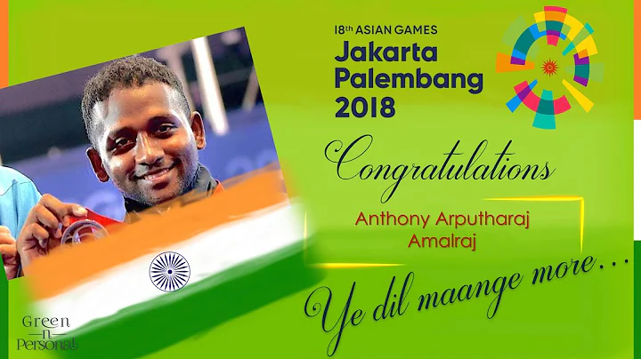 Congratulations Anthony Arputharaj Amalraj: Asian Games 2018