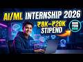 Machine Learning Internship 2026 | ₹20K Stipend | AI/ML Engineer PPO #MachineLearningInternship