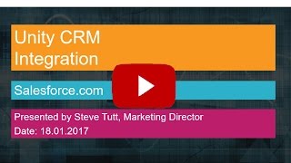 Unity CRM Integration with Saleforce