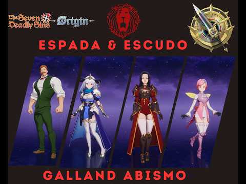 the seven deadly sins origin - ESCANOR ESPADA E ESCUDO SOLO GALLAND ABISMO