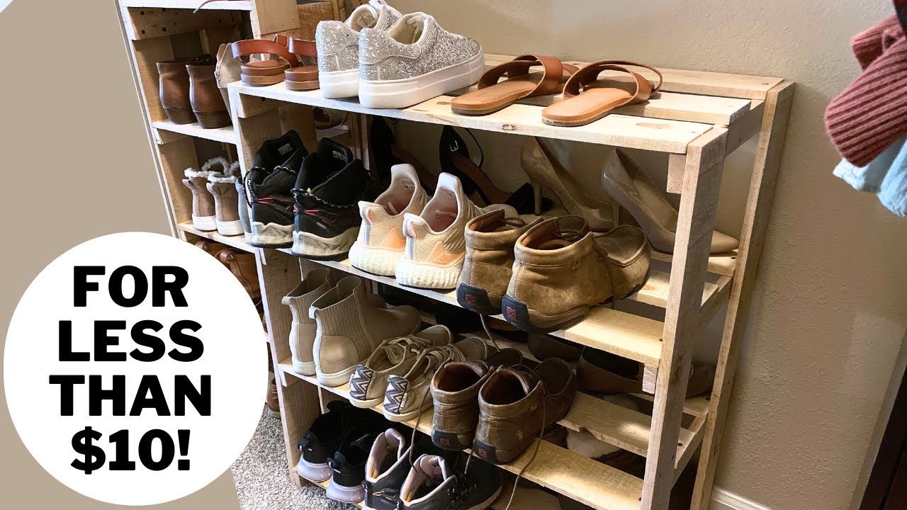 38 Best Simple DIY Shoe Racks You'll Want To Make  Shoe rack cabinet  design, Wooden shoe rack designs, Diy shoe rack