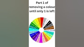 Removing a colour until only 1 is left. Part 1