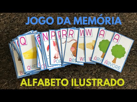 Jogo da Memória Educativo Letras e Figuras Alfabeto Infantil