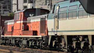 JR貨物 EF66 114号機+DD51 833号機(ムド) 貨物列車2074レ 横川→広島 2011.3