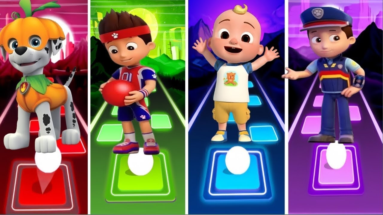 Marshall VS Rider VS Cocomilon VS Rider Paw Patrol Coffin Dance Tiles Hop Edm Rush