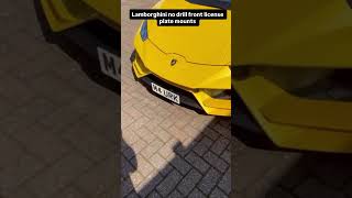 Easy install front numberplate bracket no holes required for Lamborghini