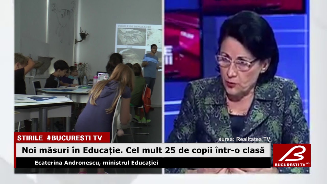 Noi Masuri In Educatie Cel Mult 25 De Copii Intr O Clasa Youtube