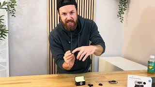 Quad-Mode Wireless Lavalier Microphone for iPhone/Android with Noise Cancellation, Acoustic & Reverb