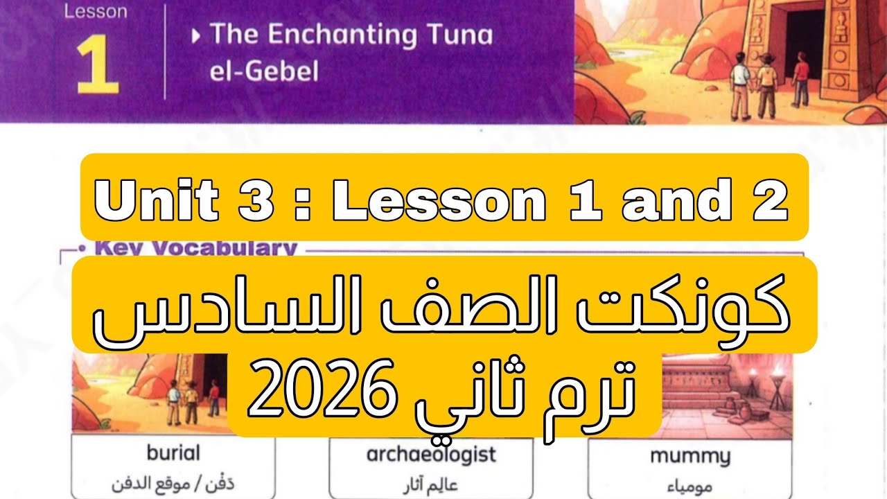 شرح وحل الدرس 1 و 2 من الوحدة الثالثة منهج كونكت للصف السادس الابتدائي ترم ثاني 2026