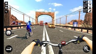 Extreme Bicycle Racing 2019: Highway City Rider - Android Gameplay [HD] screenshot 2