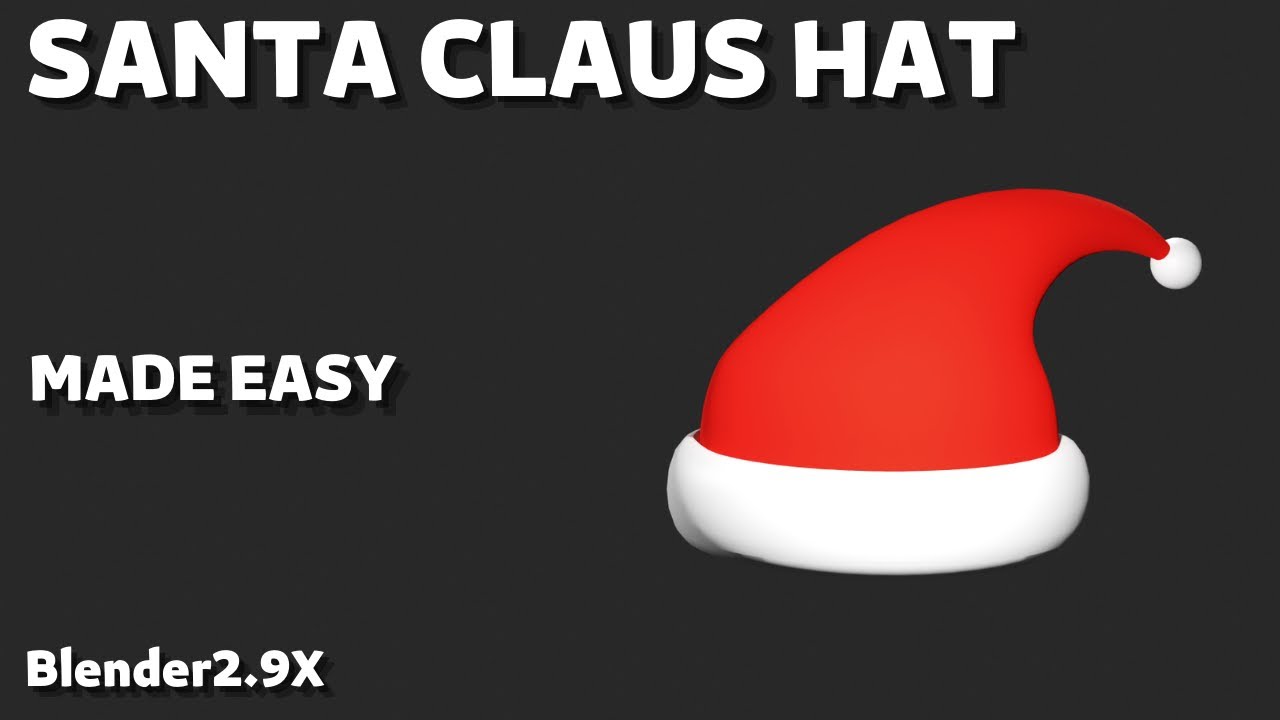 santa claus hat modeling in blender 2.9x