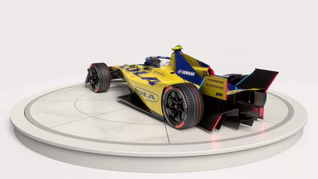 Lola Yamaha ABT Formula E 2026 Season 12 Gen3 Race Car PBR 3D model