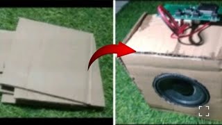 How to make homemade portable Bluetooth speaker with speaker and cardboard #viralvedio