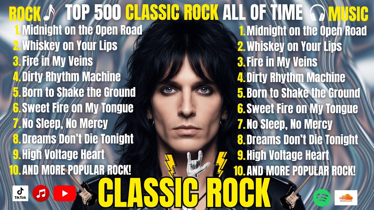 The Beatles, Bon Jovi, Metallica, Guns N' Roses, U2, Queen 🔥 Classic Rock 70s 80s 90s Full Album