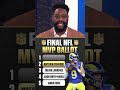 Do you agree with this final MVP Top 5? #nfl #nflmvp
