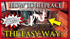 How to replace rotten sink base cabinet bottom. The Easy Way. Mold & water damage