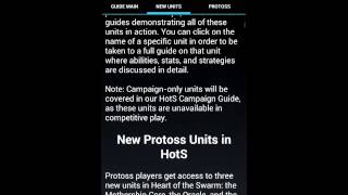 Starcraft 2: Heart of The Swarm App Guide for Android demo (v0) screenshot 2
