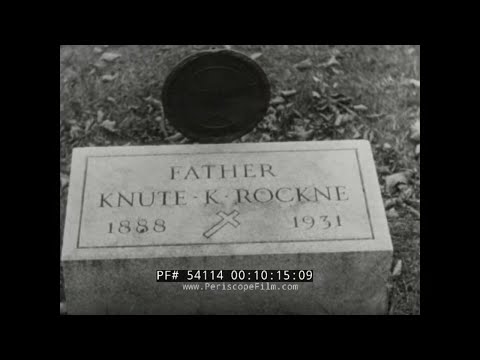 THE KNUTE ROCKNE STORY    1920s NOTRE DAME UNIVERSITY FOOTBALL DOCUMENTARY  54114