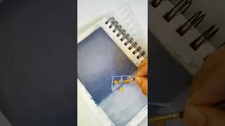 Snow cabin painting | practice your skills in sketch book 📕🎨✨