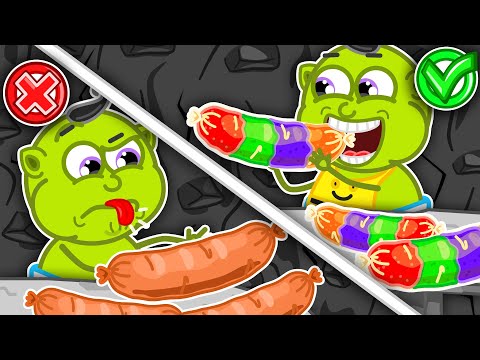 Família Leão Português | Salsichas Arco-Íris | Vídeo para crianças | Desenhos Animados
