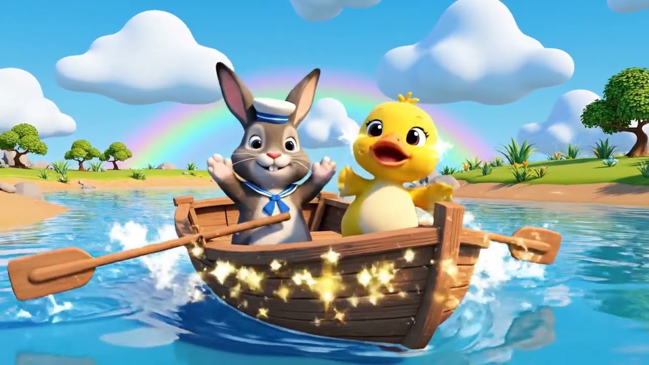 🚤✨ Row Row Row Your Boat! | A Magical Sing-Along River Adventure for Kids 🎶