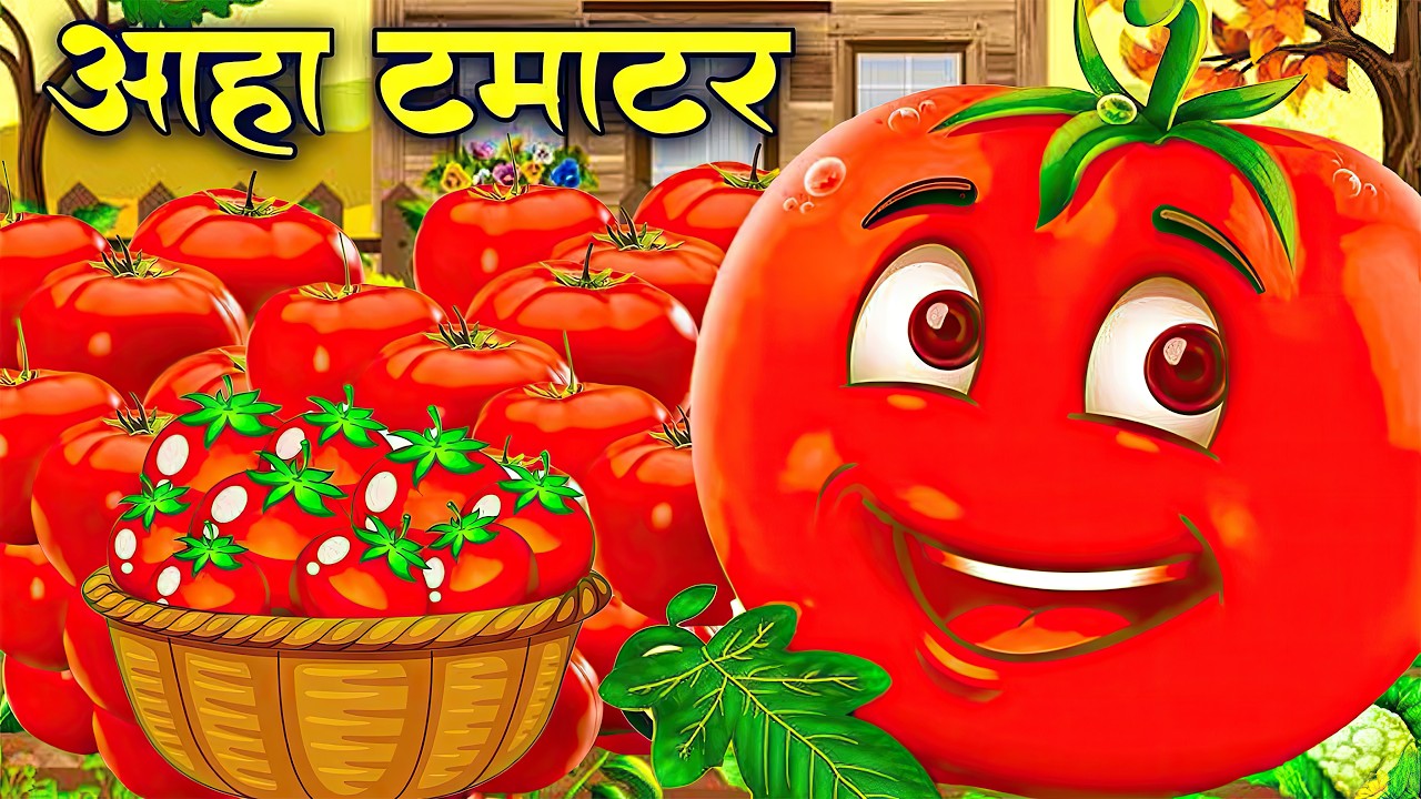 Aaha Tamatar Bade Mazedaar | आहा टमाटर बड़े मजेदार | Hindi Nursery Rhymes for Kids