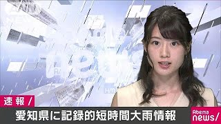 愛知に記録的短時間大雨情報　名古屋で約100ミリ(17/07/29)
