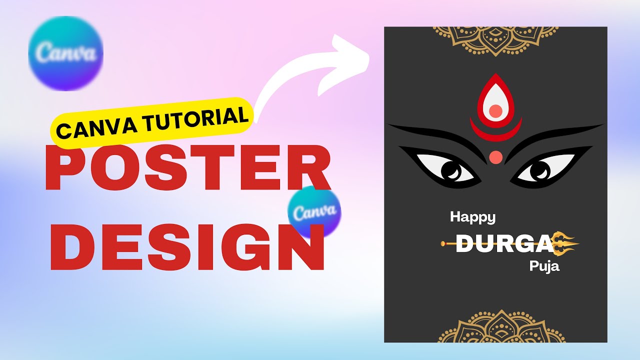 Durga Puja poster Design in Canva 