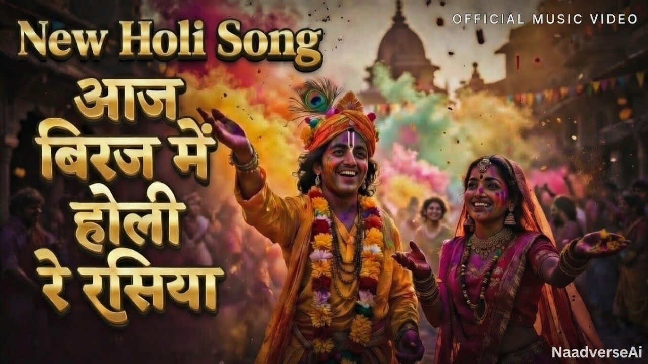 आज बिरज में होली रे रसिया | Aaj Braj Mein Holi Re Rasiya | Radha Krishna  Biraj Holi Song | DJ Holi