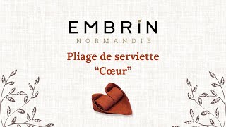 Table Romantique - Pliage De Serviette Coeur