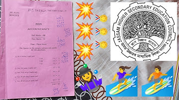 Ahsec Accountancy Previous Year Question Paper 📄 2019 | Class 12 Question | @Navoneet Bhattacharjee