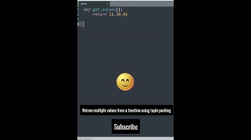 Tuple Packing & Unpacking in Python #shorts #youtubeshorts