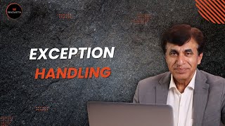 18  Exception Handling