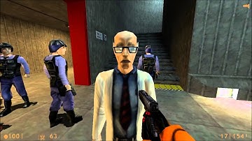 Half Life Source part 5 Scientist drops in