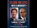 20,000 Job Cuts at Meta &amp; Microsoft – Is an AI-Driven Labor Crisis Here? | Tech Layoffs Deep Dive