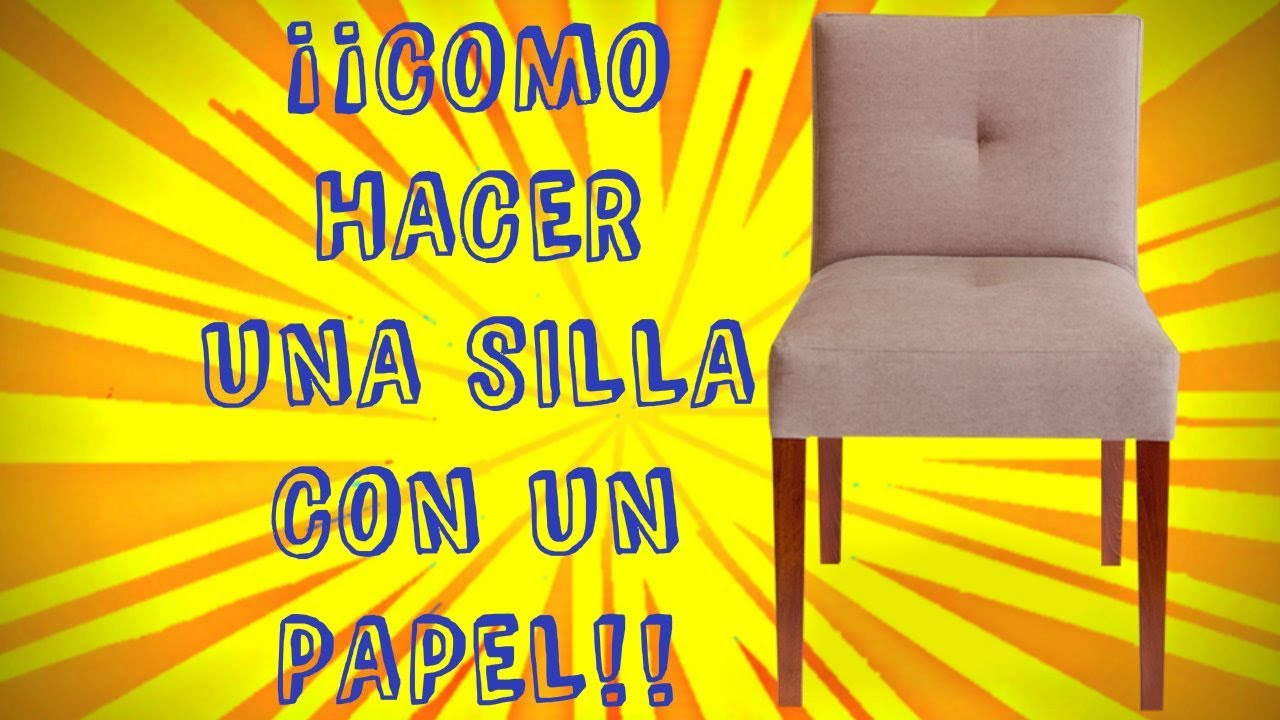 COMO HACER UNA SILLA DE PAPEL!! (Origami) ALVAROPIOS YouTube